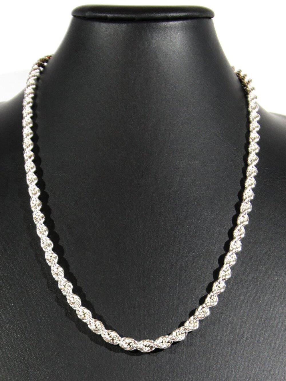 Vintage Anne Klein Silver-Tone Twist Rope Chain